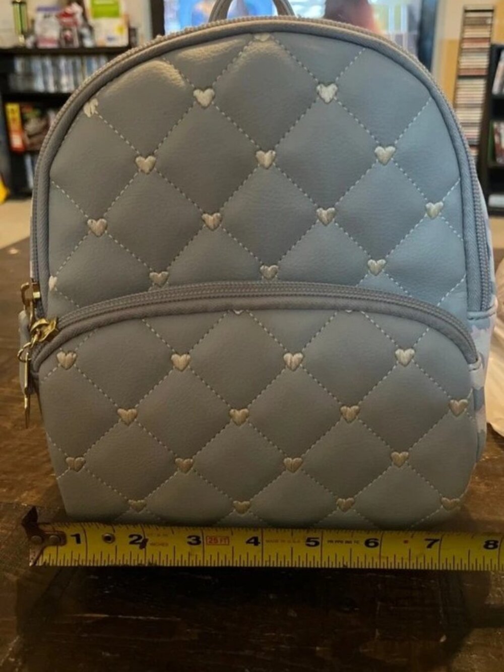LUV Betsey Quilted Heart Accent Mini Backpack